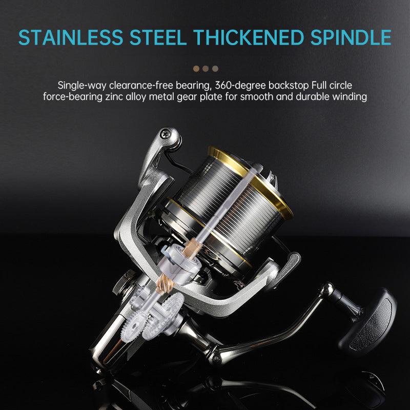 17+1BB 8000-14000 Series Aluminum Alloy Spool Fishing Reel, 4.8:1 Gear Ratio, Durable Long Casting for Baitcasting eprolo