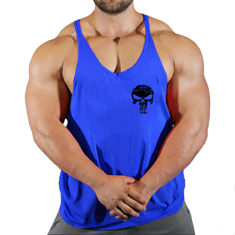 Fitness vest men's loose sleeveless T-shirt sports clothes camisole sports training top eprolo