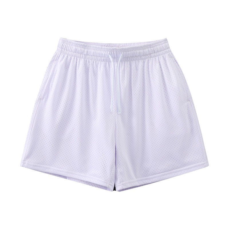 Sports Training Quarter Shorts Mens Over Knee Sports Pants Summer Training Fitness Two Layer Mesh Breathable Basketball Pants eprolo