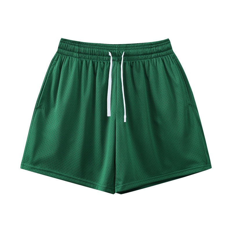 Sports Training Quarter Shorts Mens Over Knee Sports Pants Summer Training Fitness Two Layer Mesh Breathable Basketball Pants eprolo