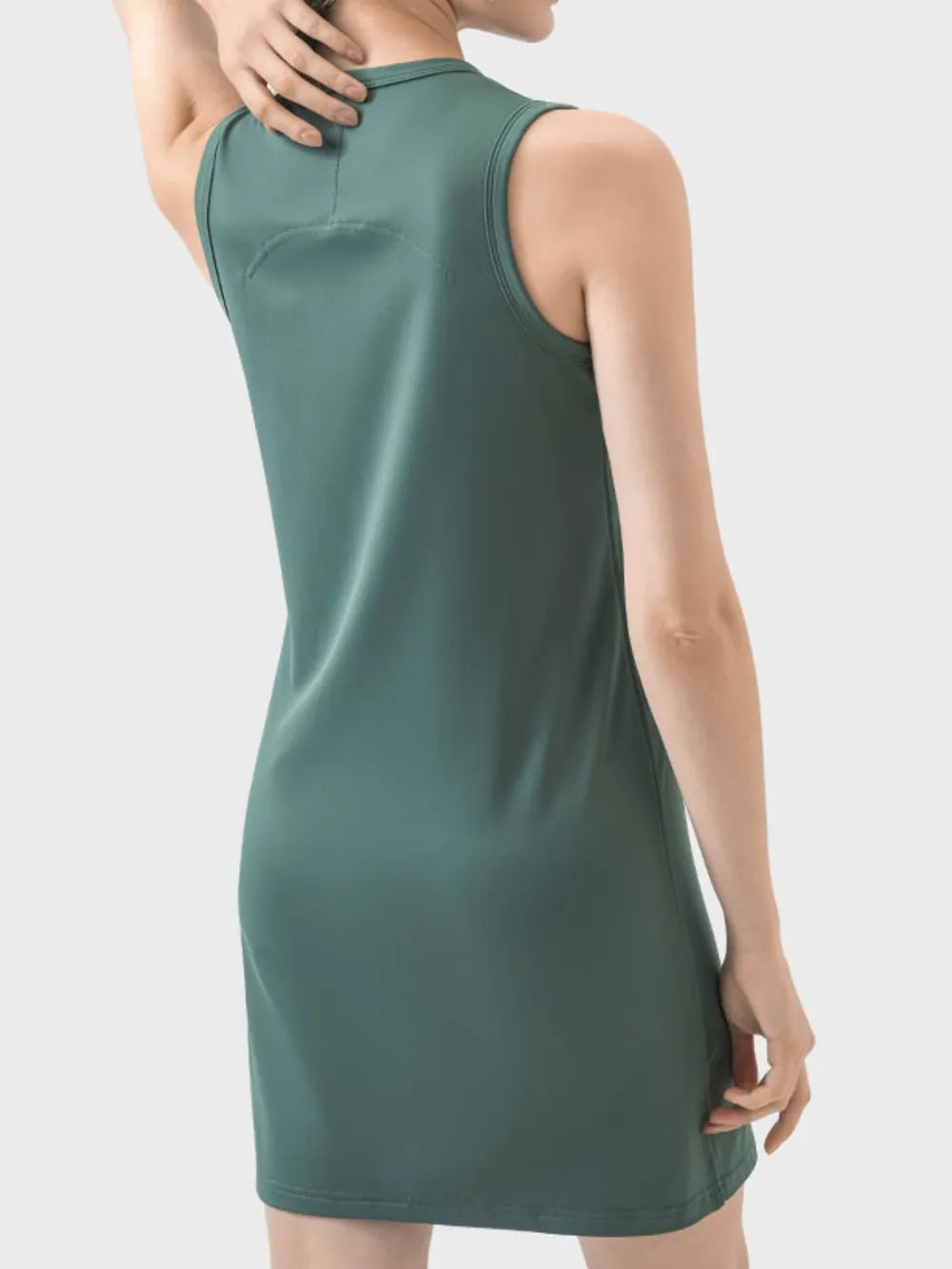 Round Neck Sleeveless Active Dress eprolo
