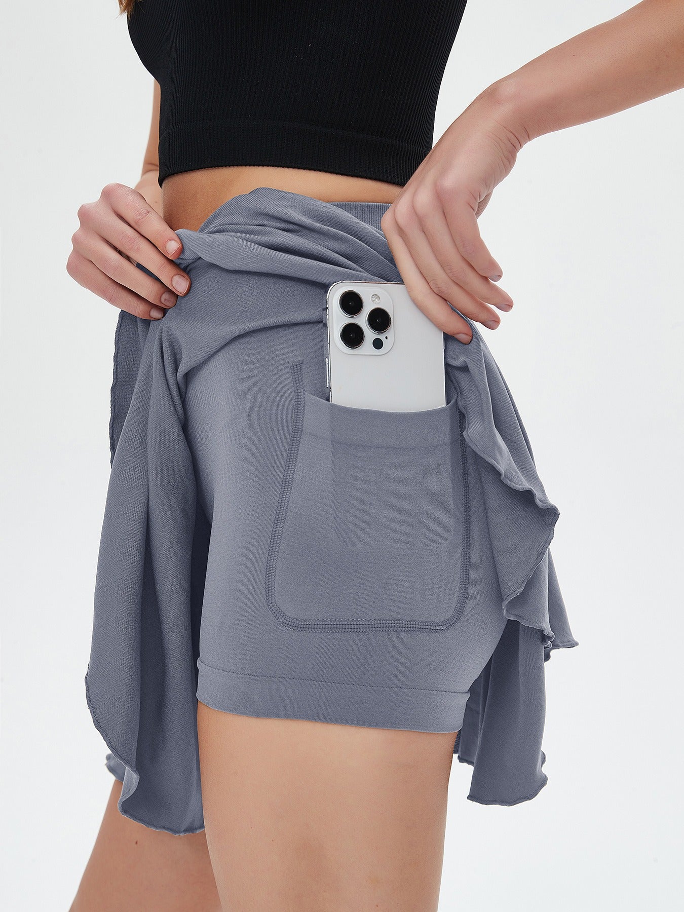 Tennis skirt elastic quick drying with pockets fitness skirt sports skirt yoga skirt eprolo