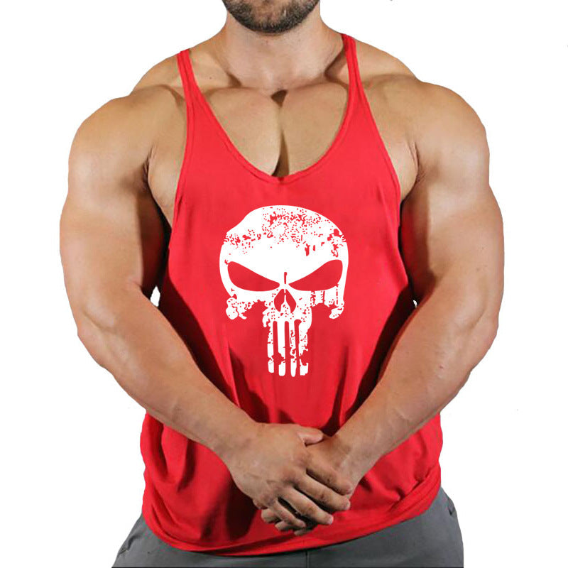 Fitness vest men's loose sleeveless T-shirt sports clothes camisole sports training top eprolo