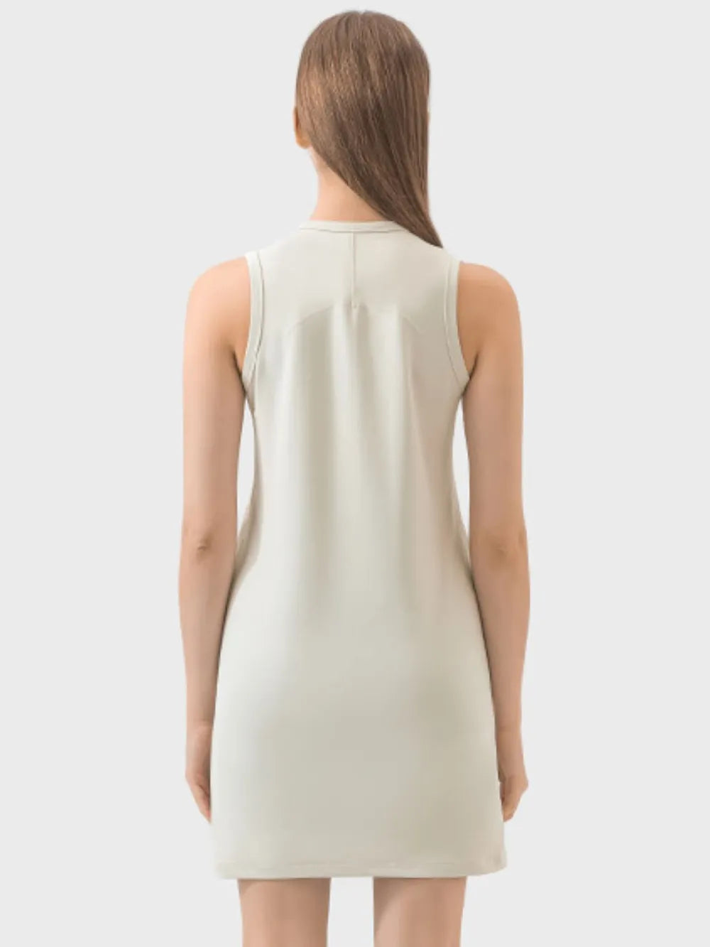 Round Neck Sleeveless Active Dress eprolo
