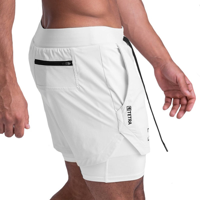 Sports Shorts, Mens American Trendy Brand Anti Glare Double Layer Quick Drying Basketball Pants, Outdoor Running Fitness Capris eprolo