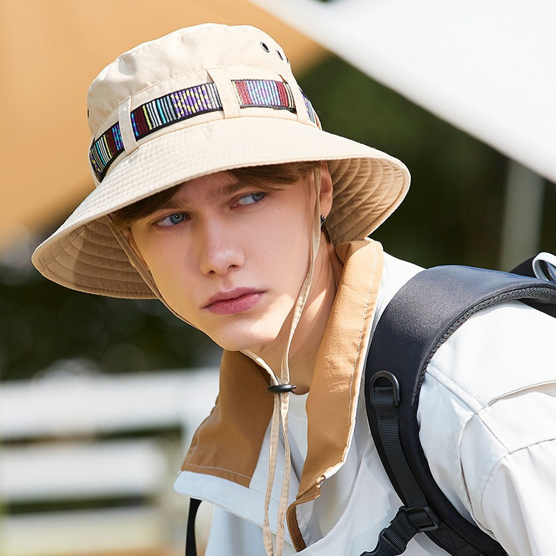 Western cowboy hat women's summer large brim Japanese fisherman hat sun protection sunshade outdoor seaside travel mountaineering hat men eprolo