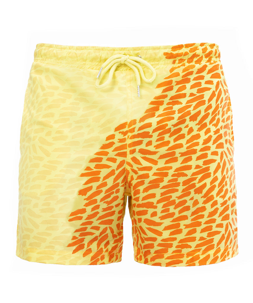 Water Changing Beach Pants Men's Quick Dry Large Size Swimming Pants Warm Color Changing Shorts Men's Swimming Pants eprolo