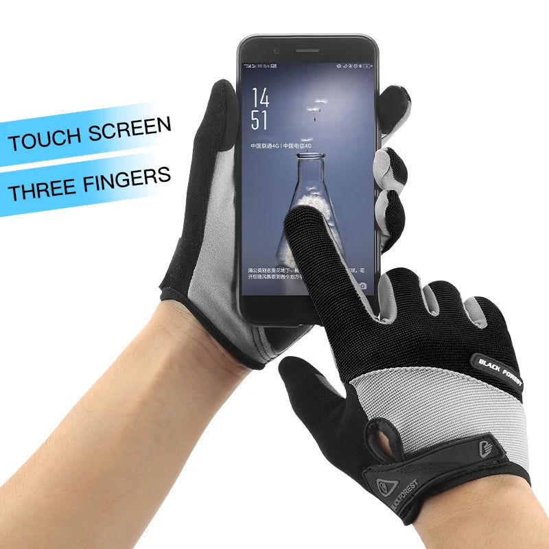 Outdoor sports men's and women's anti slip and wear-resistant fitness bicycles breathable full finger riding touch screen gloves eprolo