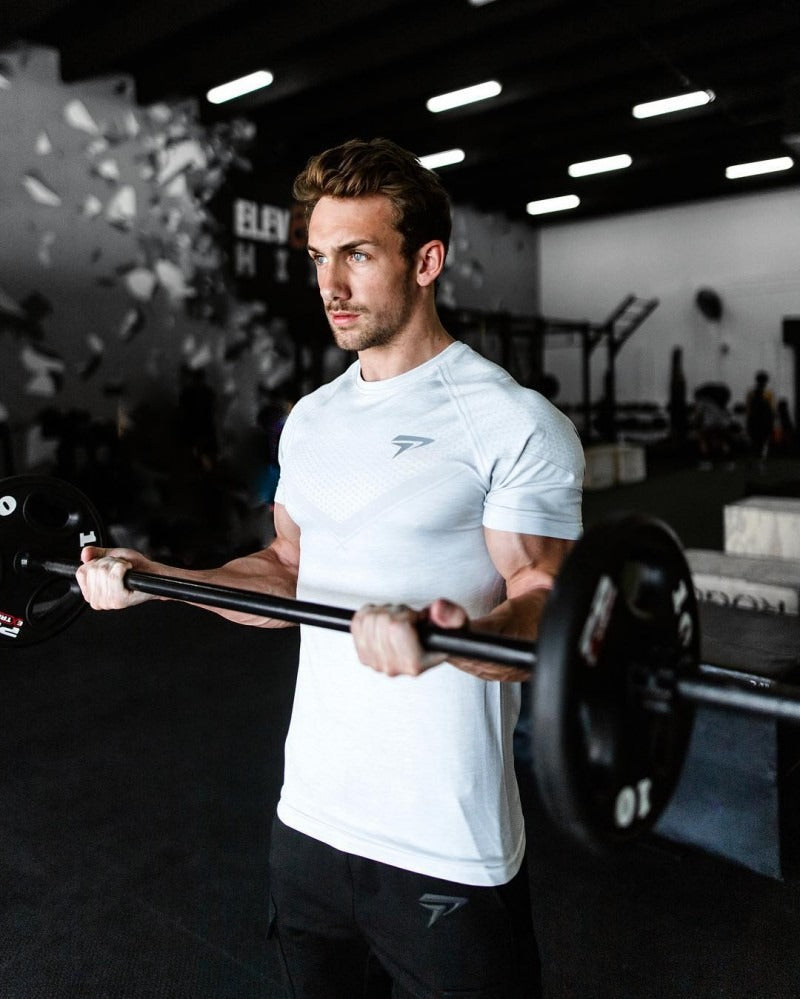 Fitness Brother Mens Running Sports Slim Fit Short Sleeve Quick Drying Clothes Milk Silk Quick Drying Training T shirt eprolo