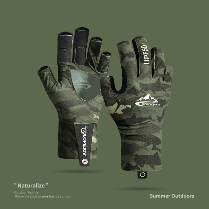 Summer outdoor sports sunscreen fishing gloves riding non slip half finger gloves eprolo