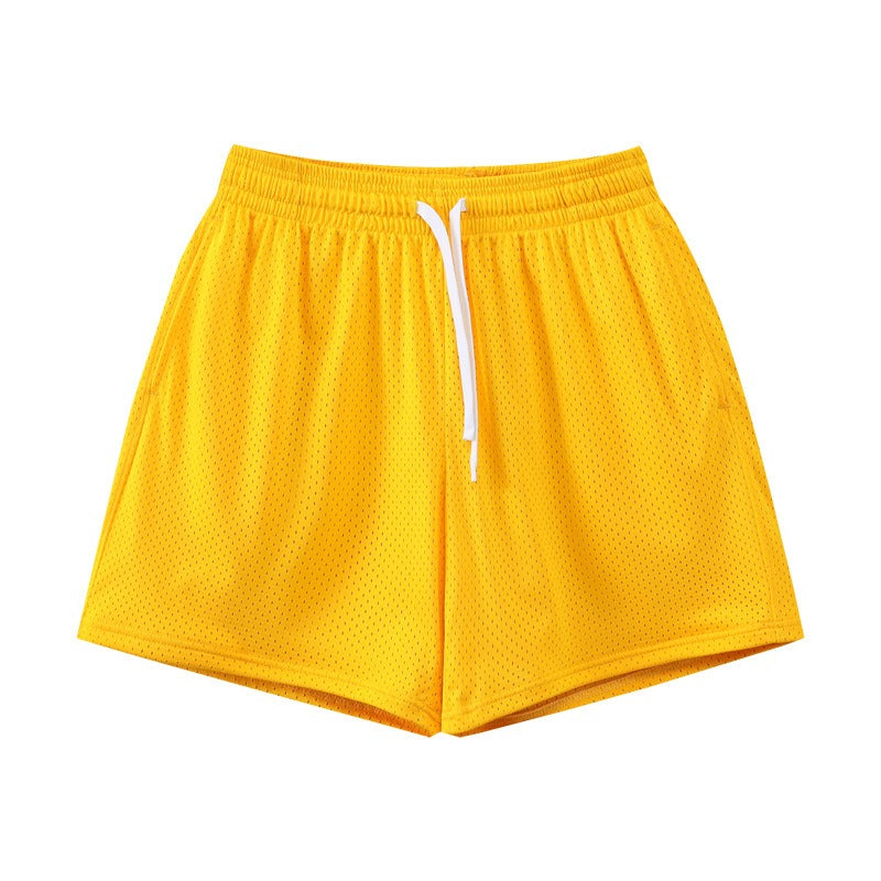 Sports Training Quarter Shorts Mens Over Knee Sports Pants Summer Training Fitness Two Layer Mesh Breathable Basketball Pants eprolo