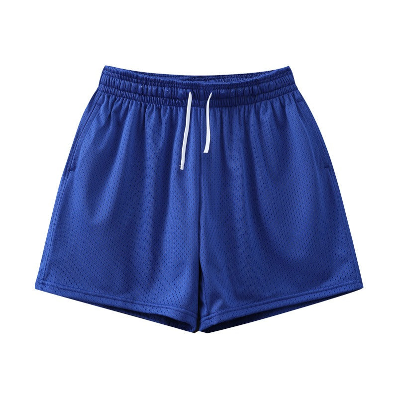 Sports Training Quarter Shorts Mens Over Knee Sports Pants Summer Training Fitness Two Layer Mesh Breathable Basketball Pants eprolo