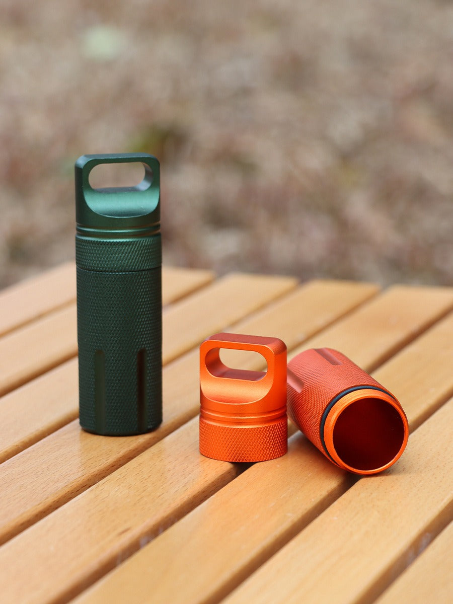 Aluminum alloy fully sealed EDC waterproof tank outdoor survival equipment waterproof compartment flat head waterproof storage b eprolo