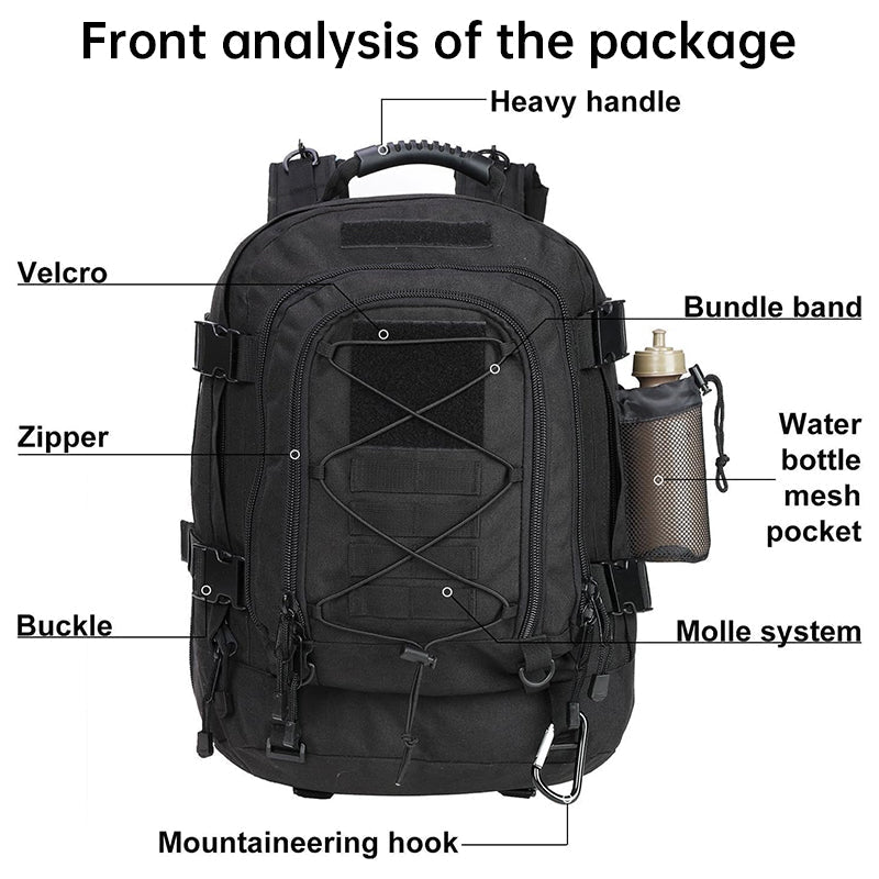 65L Men's Outdoor Tactical Backpack: large - capacity, ideal for hiking, camping, and travel. A military - style rucksack eprolo