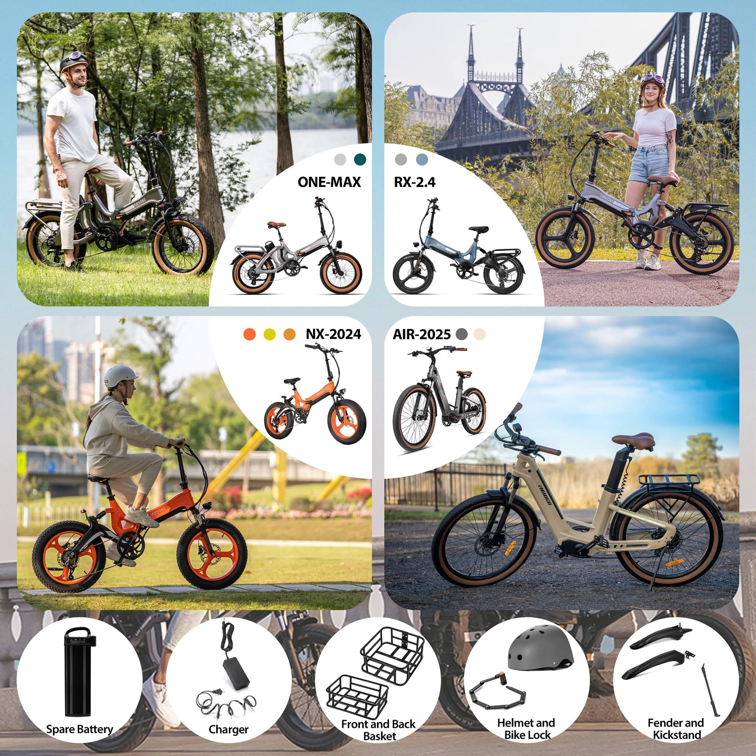 US Warehouse In-Stock Integrated Magnesium Alloy Foldable Electric Bicycle with Lights Suitable for Mountain and Urban Use 7 Sister Stars LLC