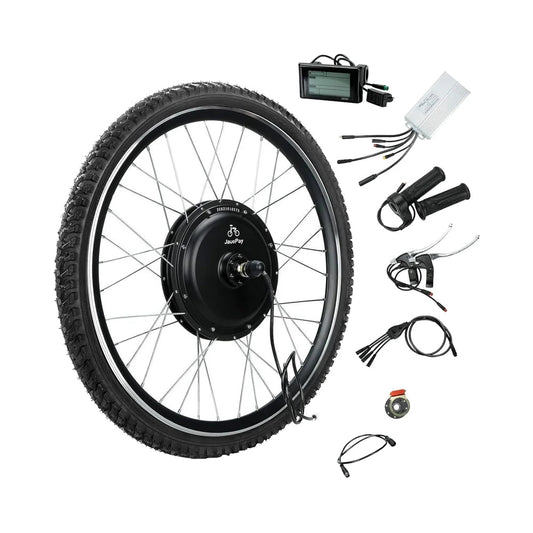 JAUOPAY 48V/36V Electric Bicycle Kit 1200W/1000W/750W Dual Mode Controller Waterproof Brushless Gearless Front Hub Motor Wheel 7 Sister Stars LLC