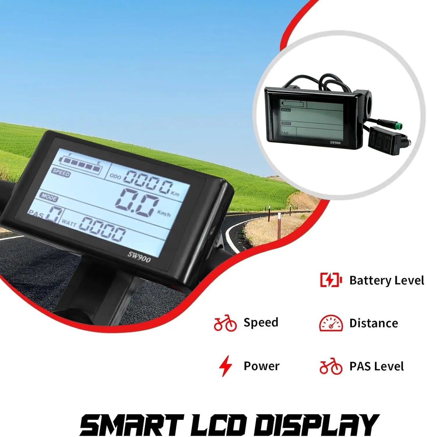 JAUOPAY 48V/36V Electric Bicycle Kit 1200W/1000W/750W Dual Mode Controller Waterproof Brushless Gearless Front Hub Motor Wheel 7 Sister Stars LLC