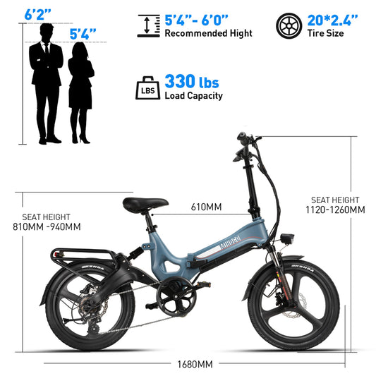 Bestselling Foldable Electric Mountain Bike  Adult Integrated Magnesium Alloy Frame Electric Bicycle with 750W Motor 7 Sister Stars LLC