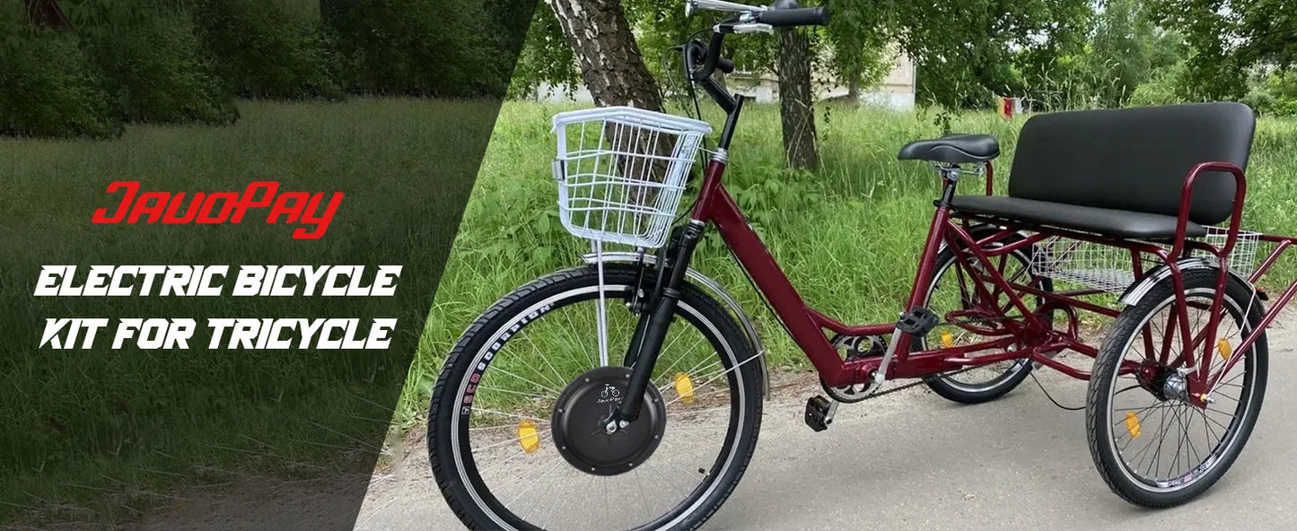JAUOPAY 48V/36V Electric Bicycle Kit 1200W/1000W/750W Dual Mode Controller Waterproof Brushless Gearless Front Hub Motor Wheel 7 Sister Stars LLC