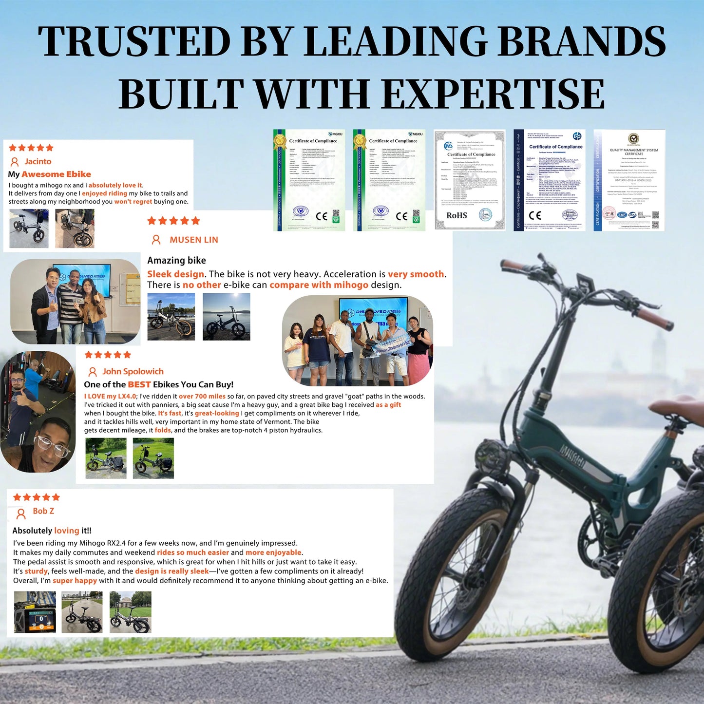 Foldable Electric Bicycle  with Front Headlight for Night Riding Off-Road Bicycle with Integrated Magnesium Alloy Frame 7 Sister Stars LLC