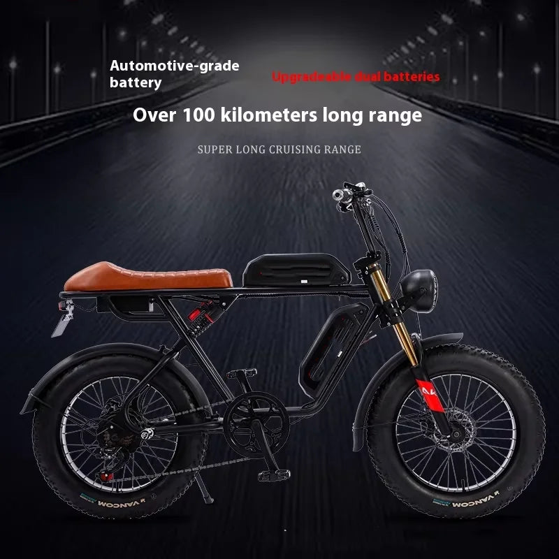 20" Electric Bicycle 750W 48V US EU Warehouse Fatbike with Suspension Fork Disc Brake and Ordinary Pedal 7 Sister Stars LLC