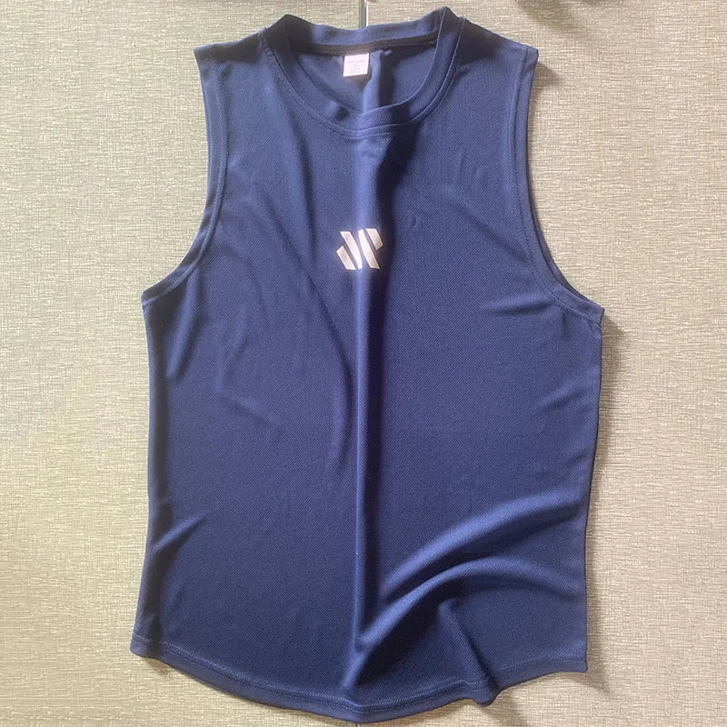 GITF Men's Bodybuilding Vest Gym Workout Mesh Fitness Sleeveless shirt Running wear Stringer Single shirt Summer Accident vest 7 Sister Stars LLC
