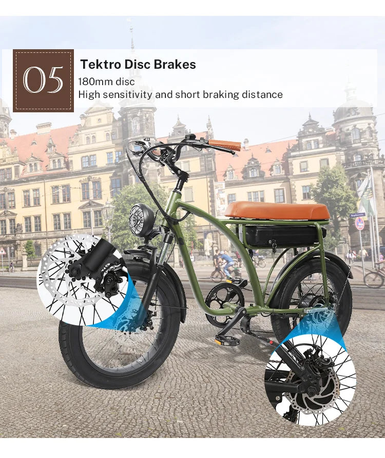 750w Fat Tyre Electric Bike Long Range Electric Bicycle Removable Battery Electric Mountain Bike E-bike 7 Sister Stars LLC