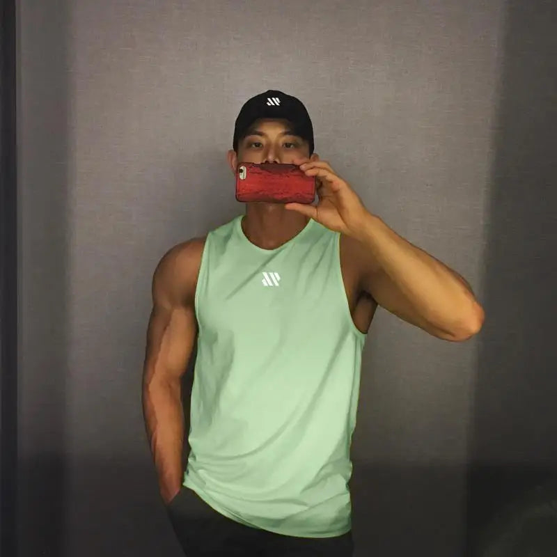 GITF Men's Bodybuilding Vest Gym Workout Mesh Fitness Sleeveless shirt Running wear Stringer Single shirt Summer Accident vest 7 Sister Stars LLC
