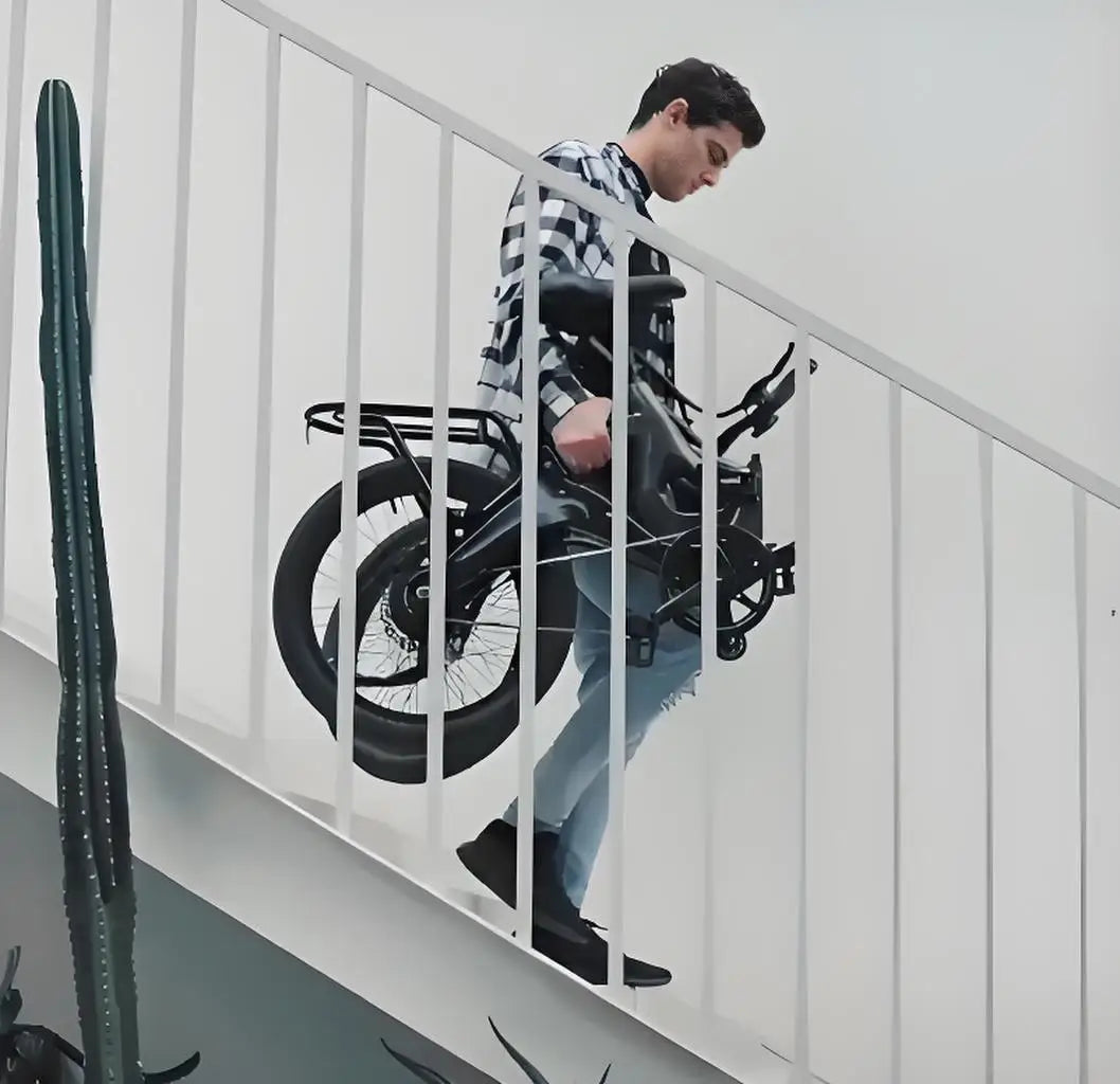 Foldable Electric Bicycle  with Front Headlight for Night Riding Off-Road Bicycle with Integrated Magnesium Alloy Frame 7 Sister Stars LLC