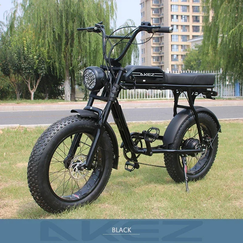 Electric Bike AKEZ 1500W Motor 48V 18AH Leisure commuting with Hydraulic Brake Electric Bicycle 20 inch mountain off-road E-bike 7 Sister Stars LLC