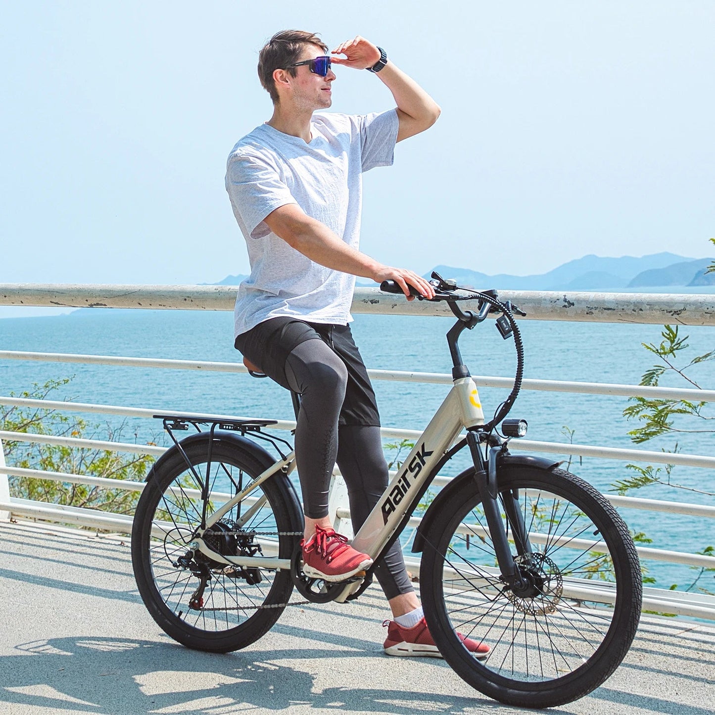 Aairsk US EU Warehouse 400W Step Through Electric Bike 24in Fat Tire Bicycle 36V Battery Electric Bicycle Commuting Bike 7 Sister Stars LLC