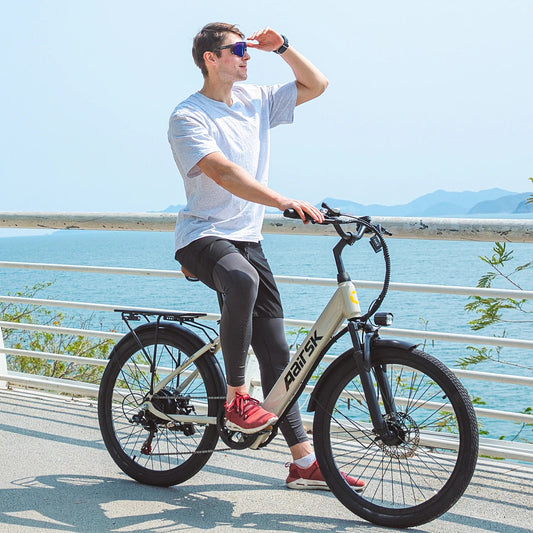Aairsk US EU Warehouse 400W Step Through Electric Bike 24in Fat Tire Bicycle 36V Battery Electric Bicycle Commuting Bike 7 Sister Stars LLC