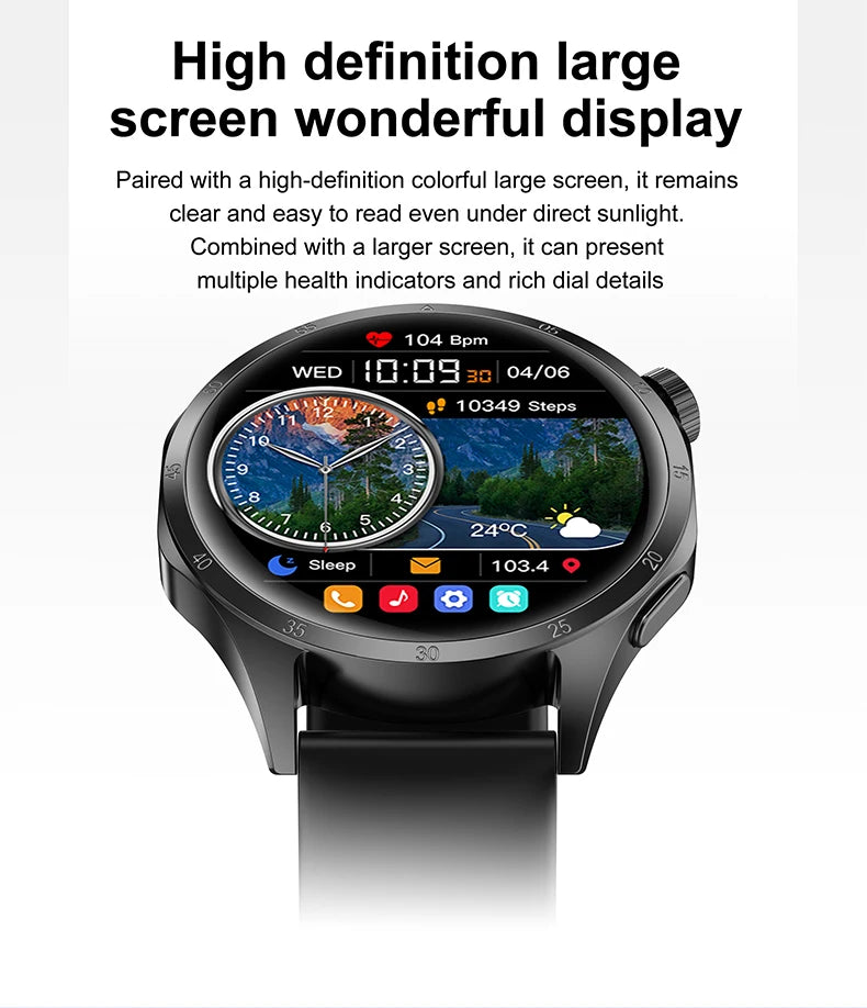 2025 New Men GPS Smart Watch 360 * 360 AMOLED Screen Bluetooth Call NFC Heart Rate Monitoring IP68 Waterproof SmartWatch for Men