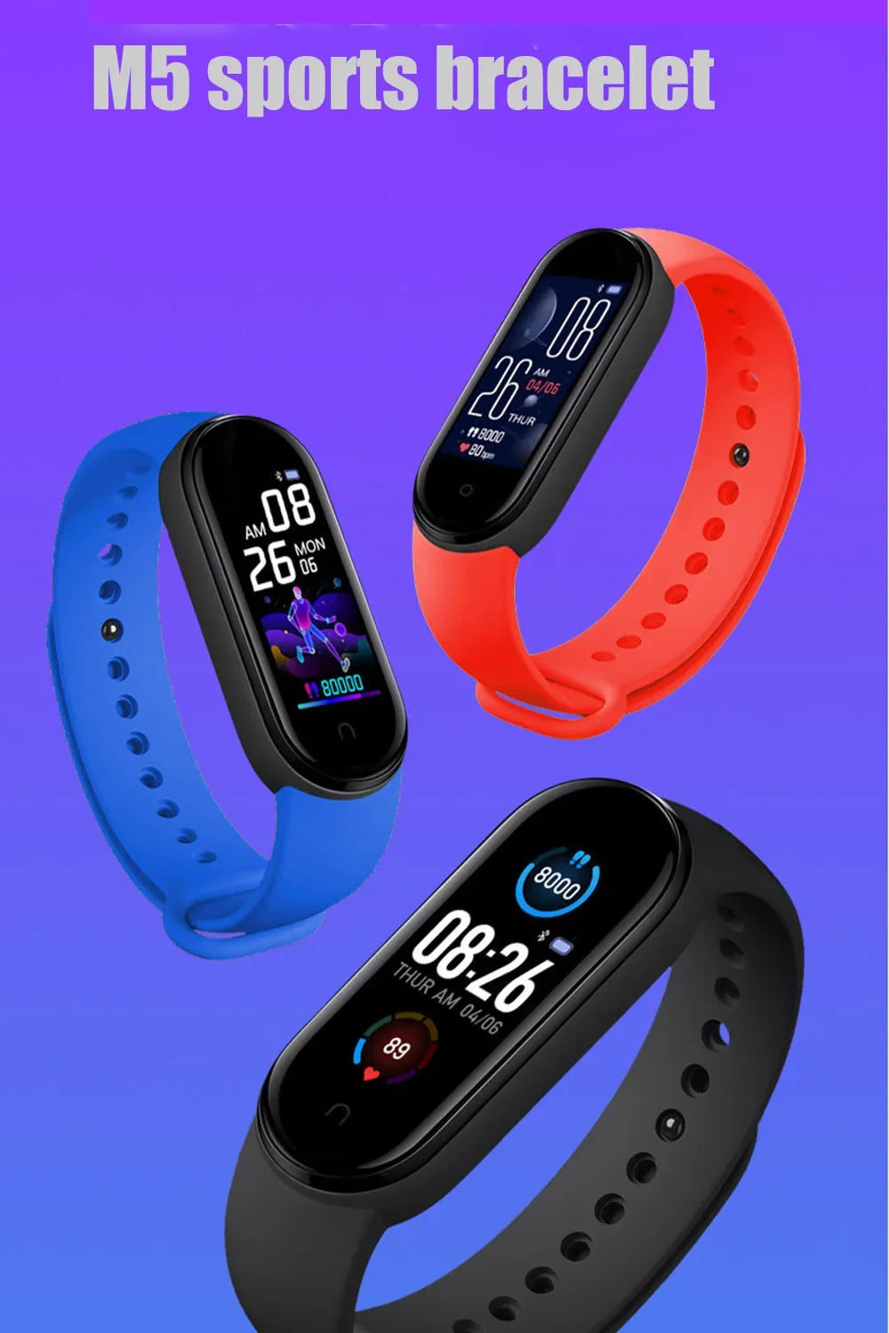 Watch Smart Bracele Mens Woman M5 Fitness Sport Wrist Pedometer Great Equipment For Monitor Computer Clock