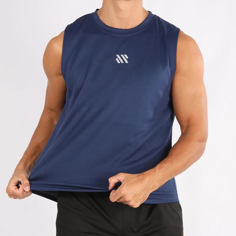 GITF Men's Bodybuilding Vest Gym Workout Mesh Fitness Sleeveless shirt Running wear Stringer Single shirt Summer Accident vest 7 Sister Stars LLC