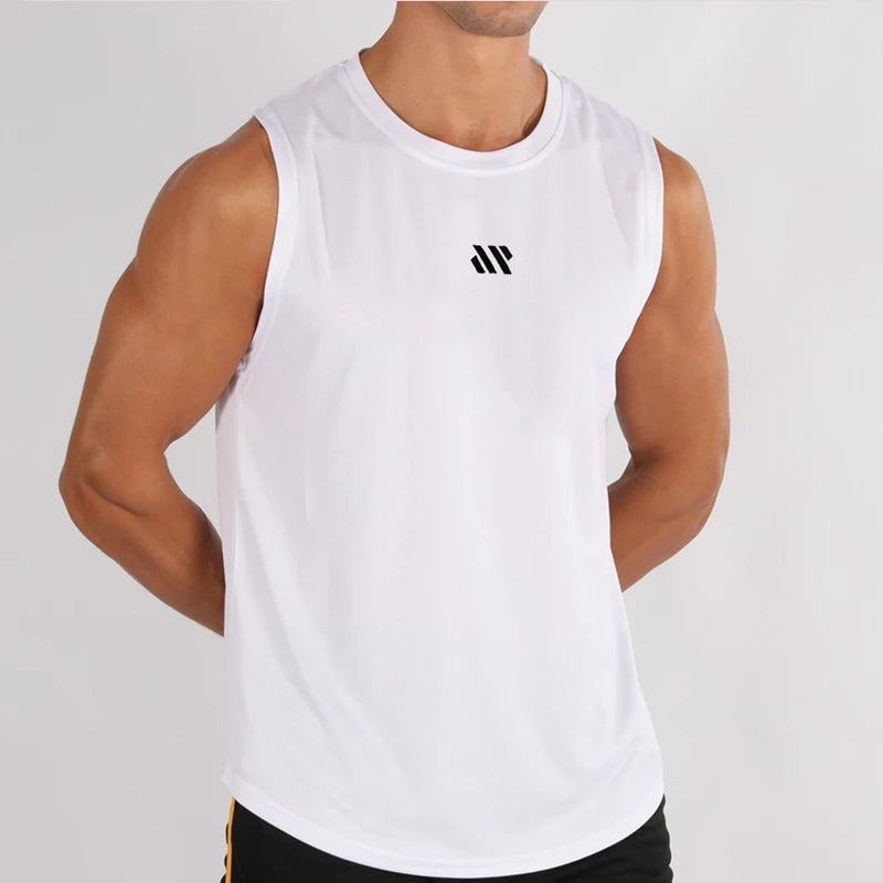 GITF Men's Bodybuilding Vest Gym Workout Mesh Fitness Sleeveless shirt Running wear Stringer Single shirt Summer Accident vest 7 Sister Stars LLC