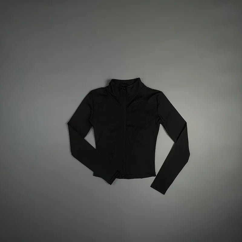 2025 New Yoga Coat Short Sports Jacket WOMEN'S Fitness Clothes Slimming Body Sculpting Zipper Yoga Jacket 7 Sister Stars LLC