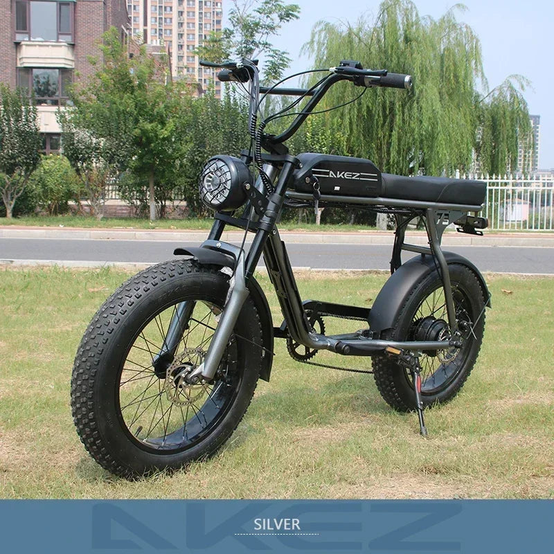 Electric Bike AKEZ 1500W Motor 48V 18AH Leisure commuting with Hydraulic Brake Electric Bicycle 20 inch mountain off-road E-bike 7 Sister Stars LLC