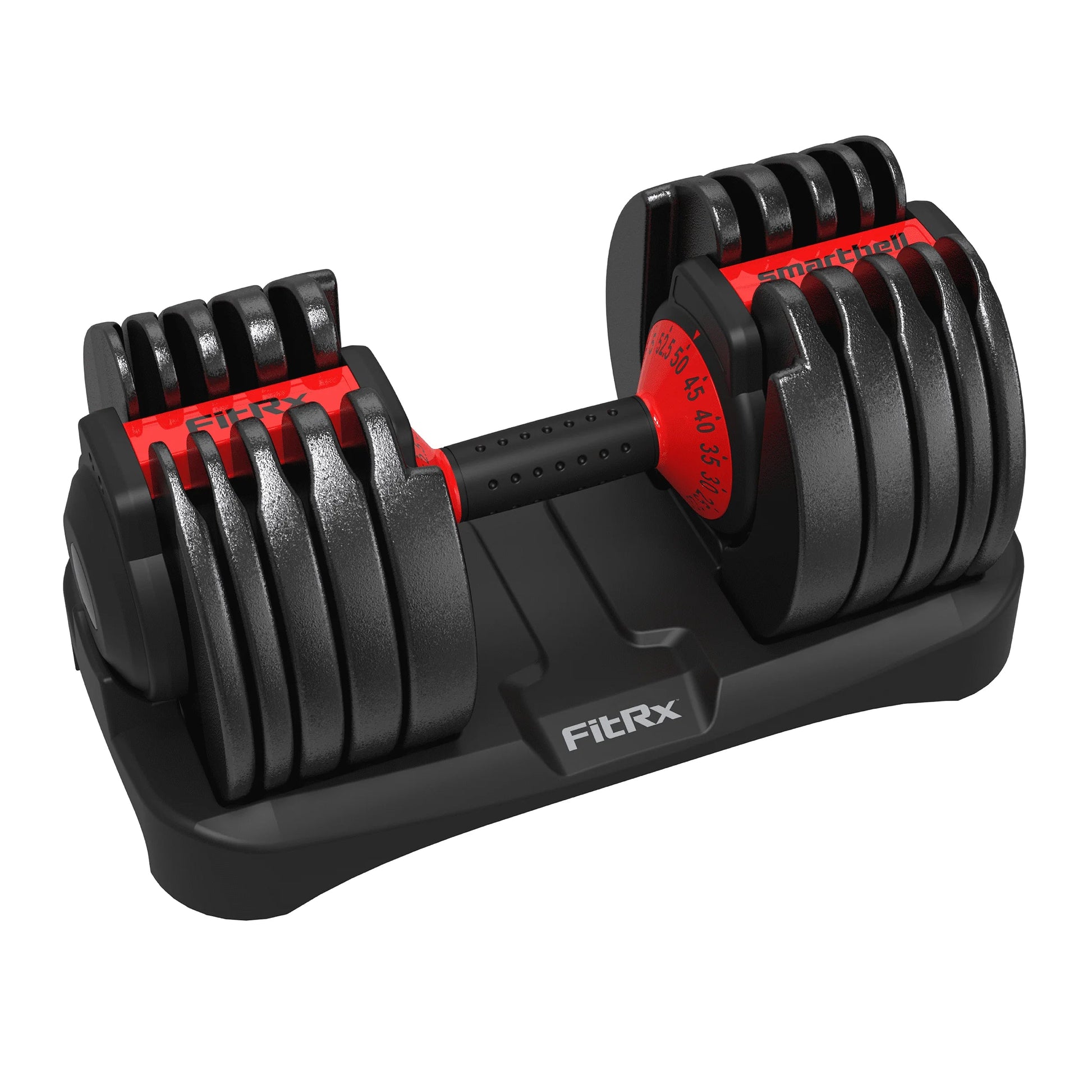 FitRx Adjustable Dumbbells, 52.5lb SmartBell Dumbbell Set with Quick-Select Weights for Home Gym 7 Sister Stars LLC