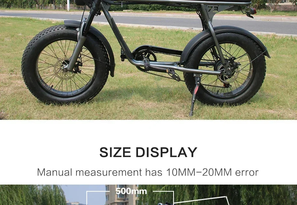 Electric Bike AKEZ 1500W Motor 48V 18AH Leisure commuting with Hydraulic Brake Electric Bicycle 20 inch mountain off-road E-bike 7 Sister Stars LLC