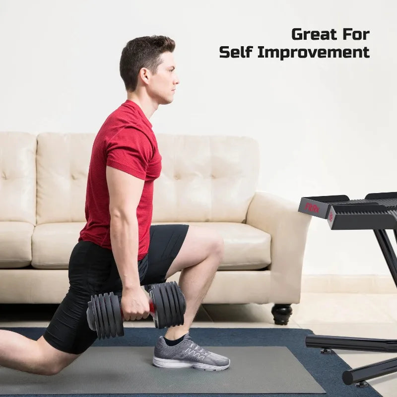 FitRx Adjustable Dumbbells, 52.5lb SmartBell Dumbbell Set with Quick-Select Weights for Home Gym 7 Sister Stars LLC