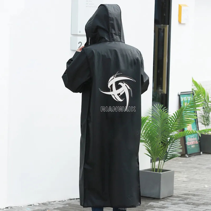 Hunting Jacket EVA Black Red Raincoat Alan Walker Pattern Outdoor Men's Long Style Hiking Ride Poncho Environmental Rain Coat