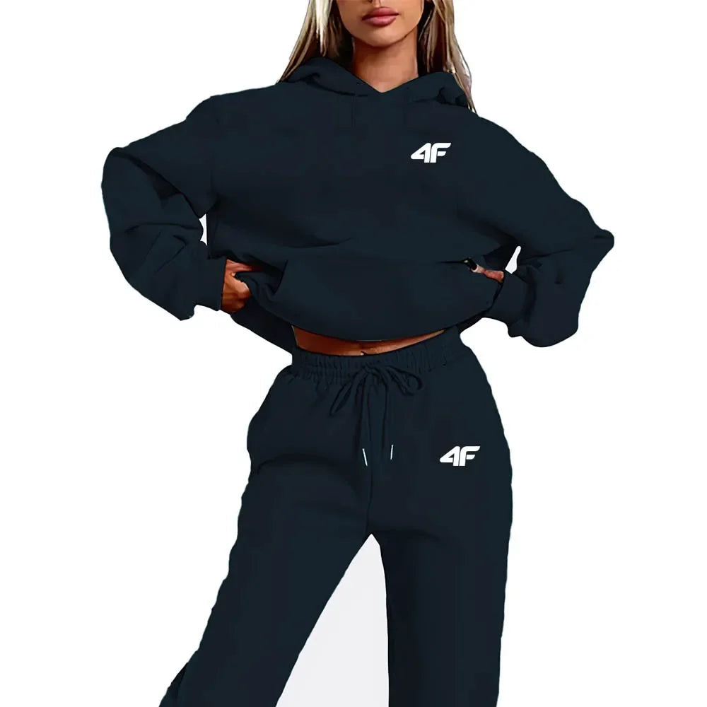 Autumn Winter Two Piece Set for men Drawstring Women's Tracksuit Hooded Suit Quality Comfortable Casual Pullover Fashion New 7 Sister Stars LLC
