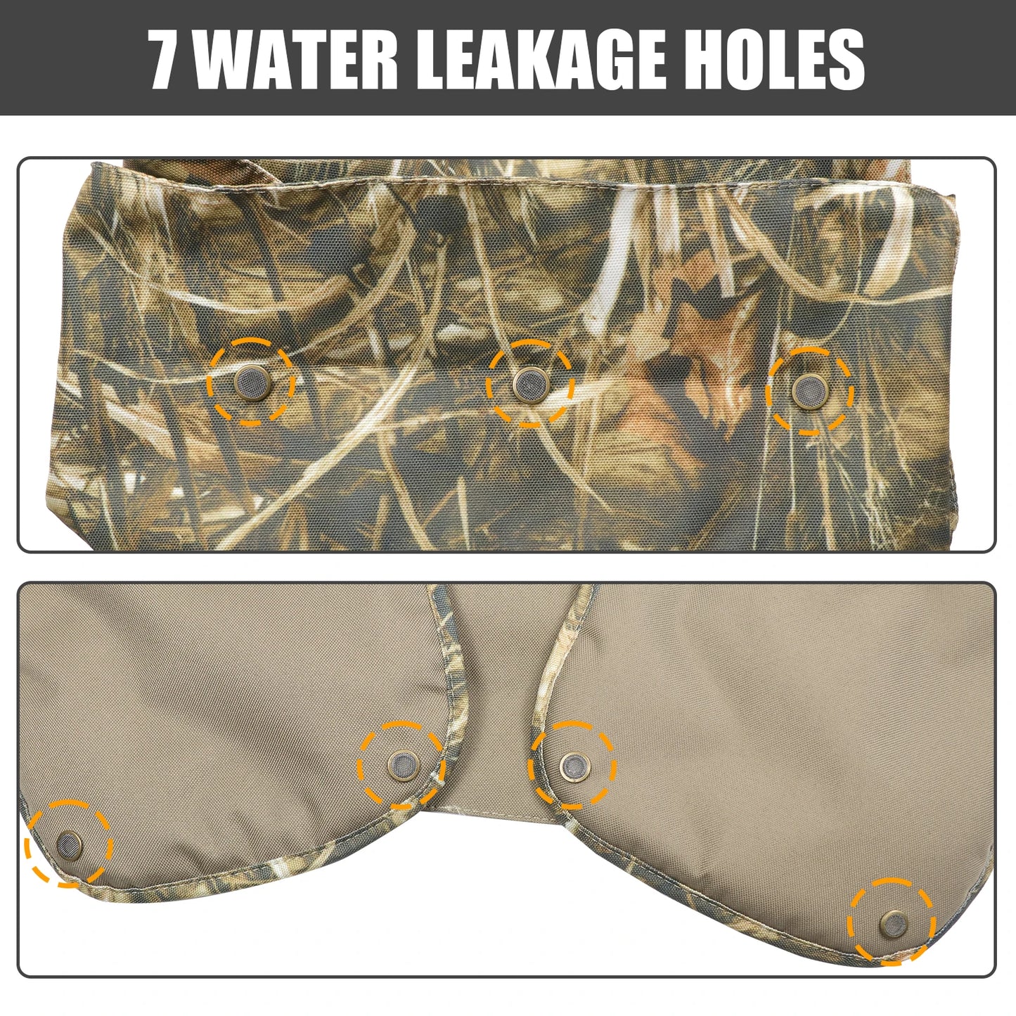 Hunting Vest Camouflage Upland Waterfowl Vest Meadow Lightweight with Hunting Game Duck Pouch and Pockets for Hunting Fishing