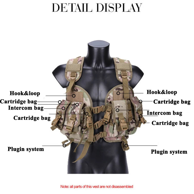 Hunting Airsoft Armor Vest Hunting Camouflage Vest Tactical Equipment Men Traning Combat Assault Vest