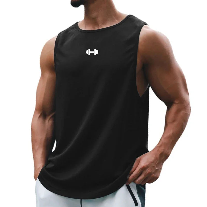 Gym Fitness Bodybuilding Sport Vests Mesh Breathable Quick Dry Running Tank Tops Mens Workout Muscle Casual Elastic T-shirts 7 Sister Stars LLC