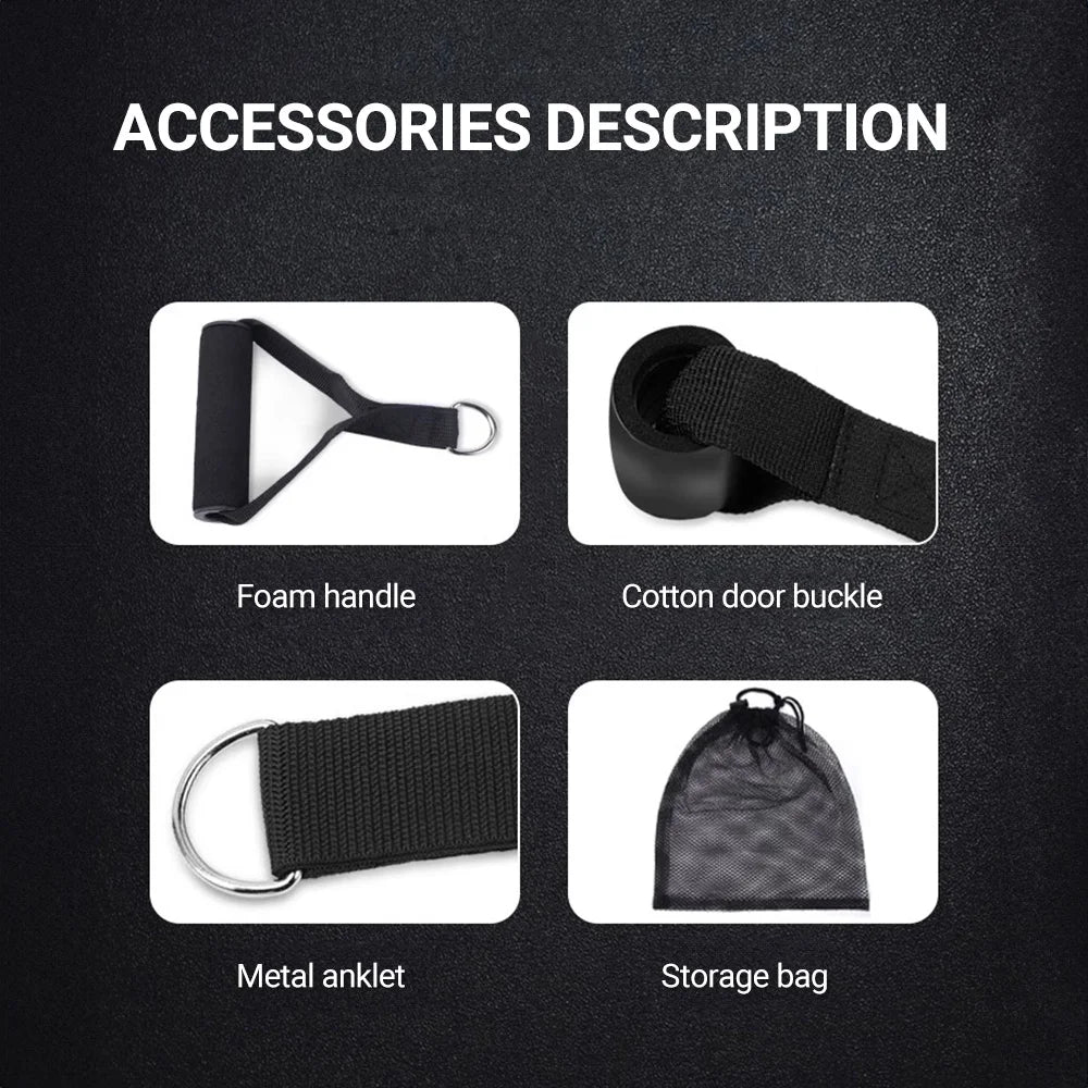 10-14pcs/Set Pull Rope Bodybuilding Resistance Bands Set Multi-function Tensioner Suit Muscle Training Belt Elastic Bands 7 Sister Stars LLC