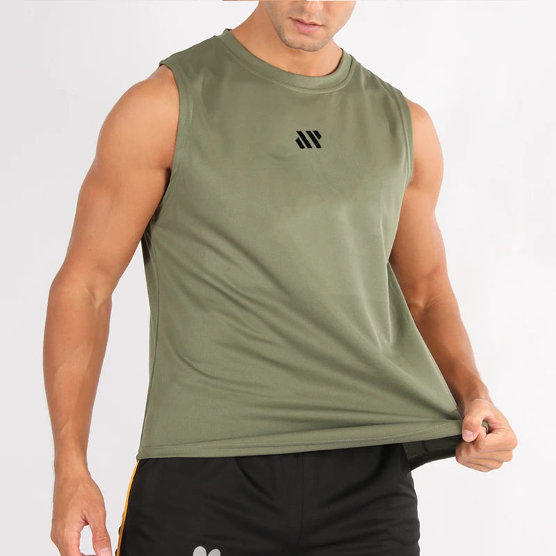 GITF Men's Bodybuilding Vest Gym Workout Mesh Fitness Sleeveless shirt Running wear Stringer Single shirt Summer Accident vest 7 Sister Stars LLC