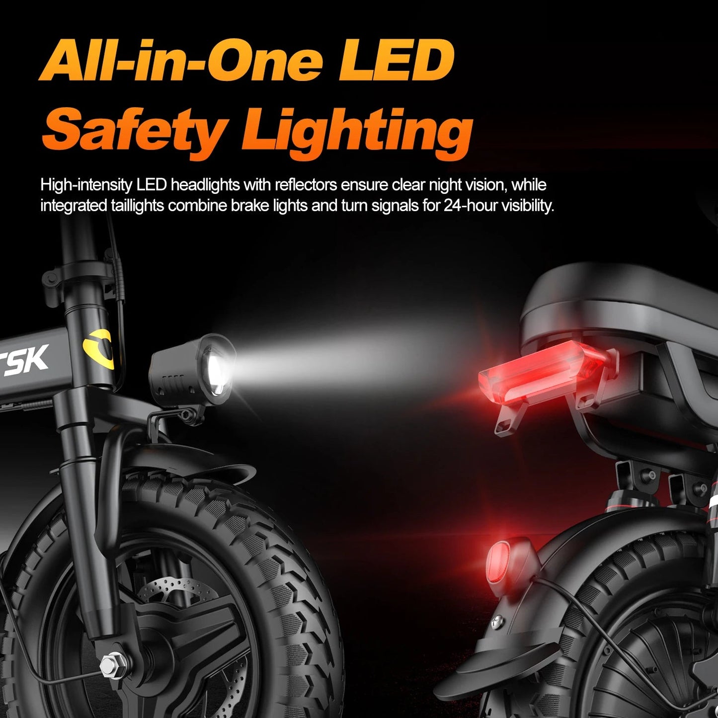 14 Inch Dual Suspension Electric Bicycle 500W Folding Ebike With 48V 15Ah Lithium Battery City Electric Bike 7 Sister Stars LLC