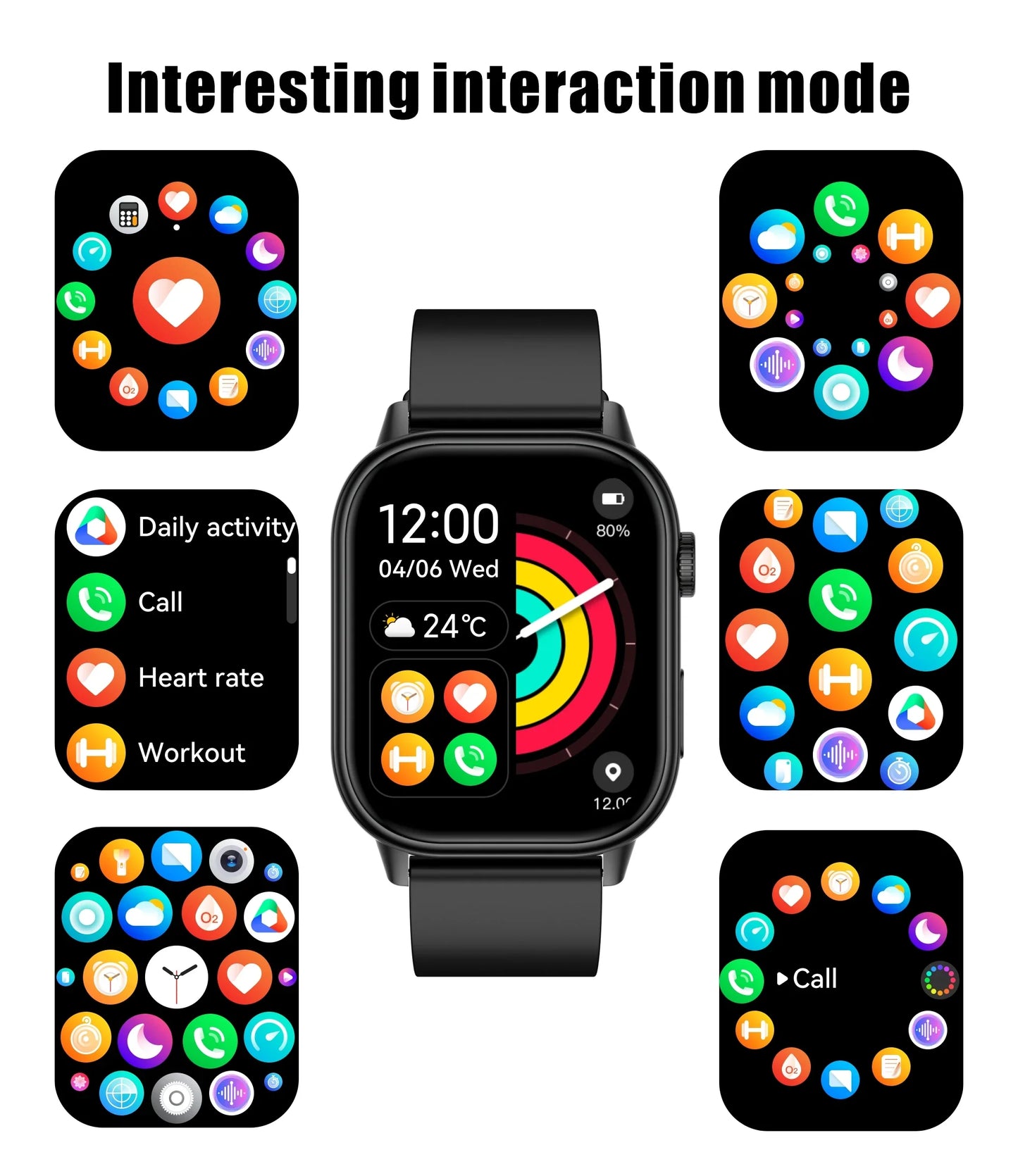 2025 New Built-in GPS Outdoor Smart Watch 2.01''HD Screen178+sports  Health Monitoring Bluetooth Call lP68 Waterproof Smartwatch